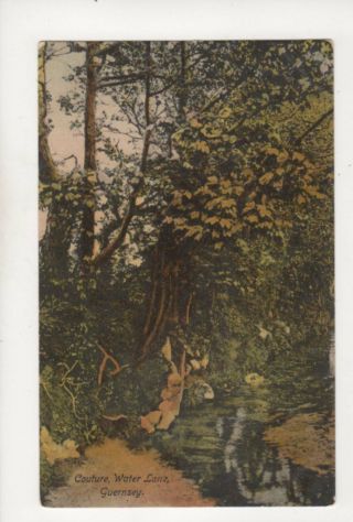 Couture Water Lane Guernsey Vintage Postcard 302b