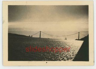 Photo 1936 View Of San Francisco Golden Gate Bridge Construction Bay View 29a1