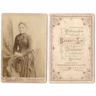 Cabinet Card Photograph Victorian Lady By Bennett Of Worcester & Malvern