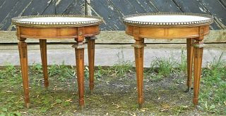 Early 20th Century French Louis Xvi Marble Top Stands