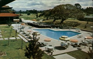 Del Monte Hyatt House Monterey California Swimming Pool Vintage Postcard