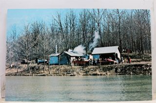 Indiana In Parke County Presslor Maple Syrup Fair Camp Postcard Old Vintage Card