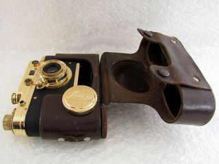 Leica - II (D) Luftwafe WW II Vintage Russia 35mm Rangefinder Gold Camera 2