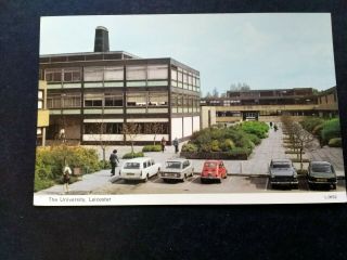 Leicester,  The University,  Vintage 1960s Postcard,  Colour.