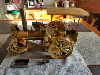 Vintage Wilesco Brass Live Steam Engine Tractor Made In West Germany Old Smoky