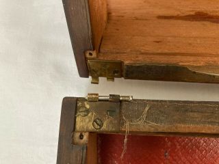 Antique Victorian Marquetry Slope Writing Box Lap Desk DAMAGES 3