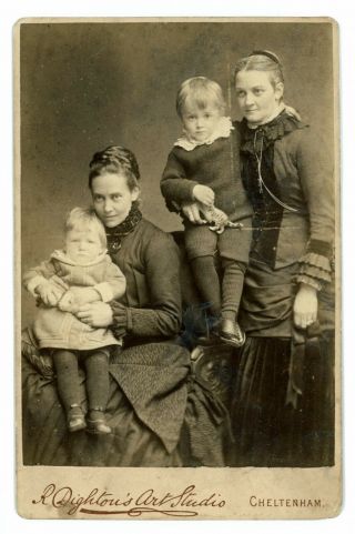 Two Mothers With Children By Dighton Of Cheltenham C.  1890