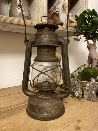 Vintage Hurricane Lamp Feuer Hand Baby West Germany No275 Ready To Use