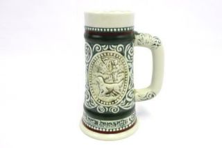 Avon Handcrafted In Brazil Beer Stein Mug Hunting Fishing Strike At Point 1983