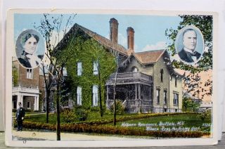 York Ny Buffalo Milburn Residence Postcard Old Vintage Card View Standard Pc