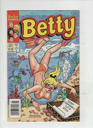Betty 8 Fine,  Dan Decarlo Sexy Bikini Cover,  Stan Goldberg Art,  Archie 1993
