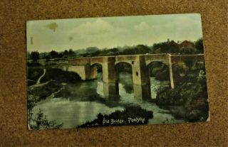 Vintage Postcard Worcester Old Bridge Powyke Powick