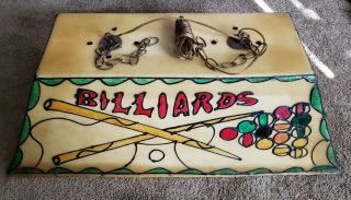 Vintage Fiberglass Billiards Pool Table Light
