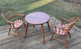Vintage 1950s Children’s Table And Chairs,  Hand Made