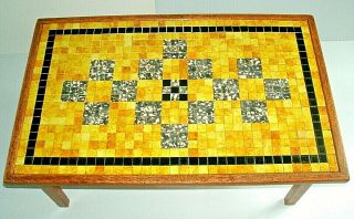 Vintage Mosaic Tile Top Coffee Table