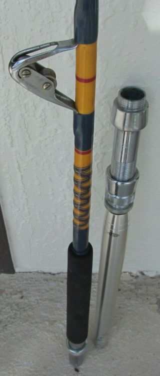 Vintage Custom 80 Class Big Game Trolling Rod 2 - Pc 7’ Aftco Guides & Butt 2