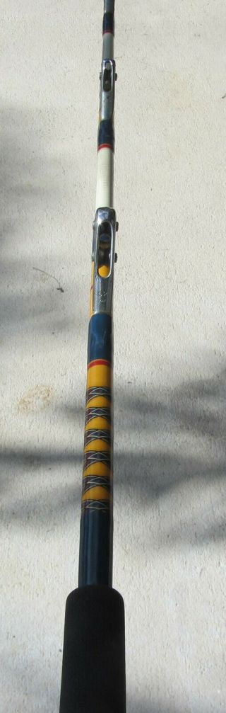 Vintage Custom 80 Class Big Game Trolling Rod 2 - Pc 7’ Aftco Guides & Butt 3