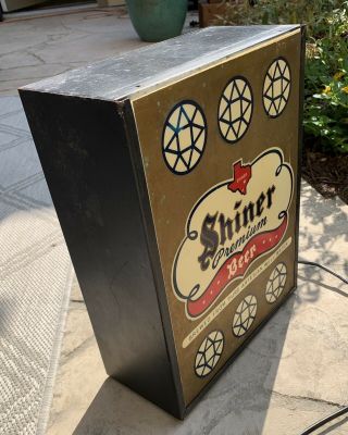 Vintage Shiner Beer Sign Bar Light Spoetzl Brewery Texas Pearl Lone Star 1960 3