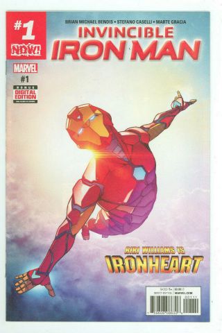 Invicible Iron Man 1 1st Cover App Riri Williams Ironheart Marvel 2017 Vf