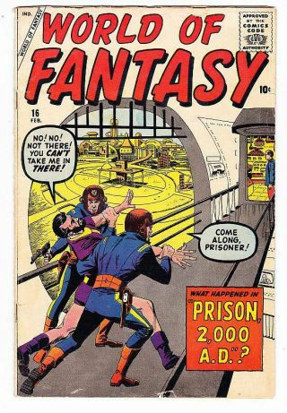 World Of Fantasy 16 - 1959 Pre - Hero Marvel - Jack Kirby,  Steve Ditko - Vg/f
