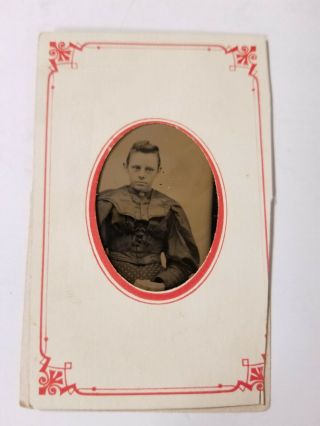 Antique Tin Type Photographs Portraits Of 2 Women