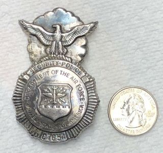 Vintage Usaf Security Police Badge Department Of The Air Force Obsolete