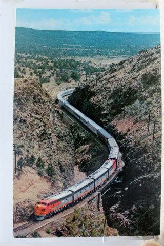Mexico Nm Lamy Apache Canyon Santa Fe Railway Postcard Old Vintage Card View