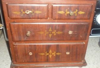 VICTORIAN MAHOGANY MINIATURE APPRENTICE PIECE CHEST OF DRAWERS 2