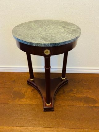 French Empire Style Marble Top Side Table Bombay Company
