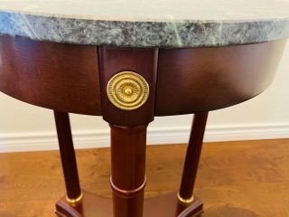 French Empire Style Marble Top Side Table Bombay Company 3