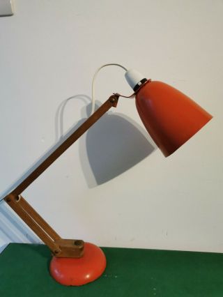 Vintage Maclamp Wooden Arms In Red By Terence Conran For Habitat