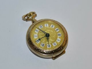 CESAR RENFER ABRECHT Vintage alarm pocket watch.  Swiss.  Brevet movement. 3