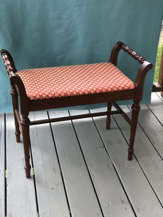 Antique Mahogany Vanity Bench Chair (early 1900’s)