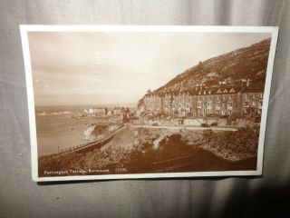 Wales Barmouth Porkington Terrace 19348 Vintage Real Photo Salmon Postcard Jjb