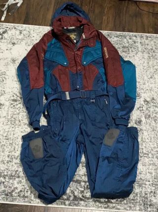 Descente One Piece Vintage Snow Ski Suit Men’s Size Xxl Metallic Color Shifting
