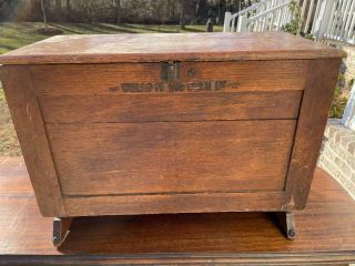 Very Rare Antique Wells Mfg.  Co.  Oak Drop Front Filing Cabinet