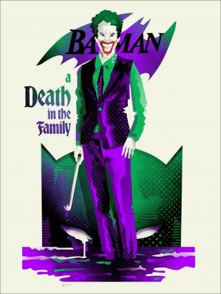 Batman " A Death In The Family " Limited 100 Real Mondo Poster.  Only 175 Exist