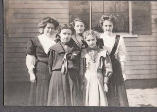 Vintage Photograph 1910 Girls Hair/dress Fashion Alton Bay Hampshire Photo
