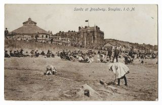 Isle Of Man Sands At Broadway Douglas Vintage Postcard 12.  12