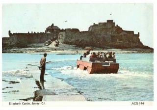 Elizabeth Castle: Passenger Ferry,  Jersey,  Channel Islands Rare Vintage Postcard