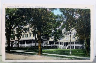York Ny Stamford In The Catskills Westholm Inn Postcard Old Vintage Card Pc
