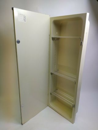 Vintage Recessed Rare Medicine Bathroom Cabinet Unusual Sz 13x36 Stainless Steel