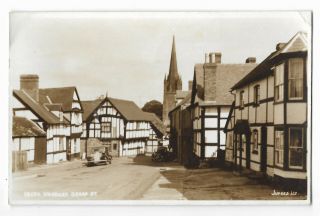 Herefordshire Weobley Broad Street Judges Real Photo 1960 Vintage Postcard 13.  10