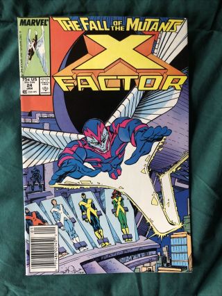 X - Factor 24 (1988 Marvel) 1st Cover,  Appearance Of Archangel Angel Newsstand