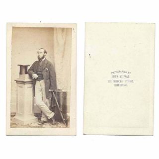 Cdv Victorian Gentleman With Top Hat Carte De Visite By Moffat Of Edinburgh