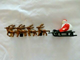 Dept 56 Santa On Sleigh With 8 Reindeer Metal