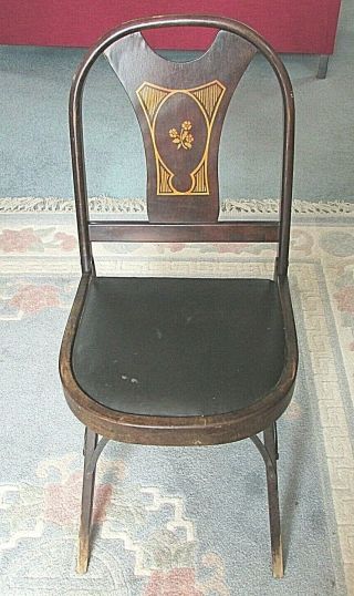 Vintage Antique 1920s Louis Rastetter & Sons Wood Solid Kumfort Folding Chair