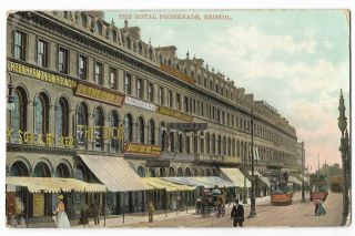Bristol The Royal Promenade 1908 Vintage Postcard 23.  9