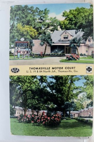 Georgia Ga Thomasville Motor Court Postcard Old Vintage Card View Standard Post