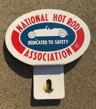Vintage Nhra Drag Racing National Hot Rod Association License Plate Topper Frame